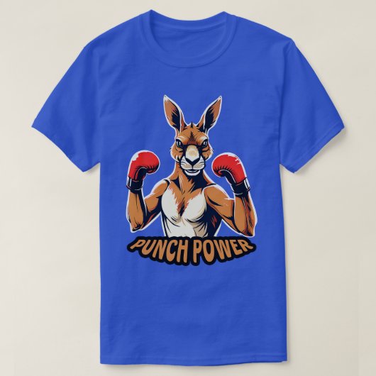 ボクシングカンガルーパンチパワー Tシャツ (デザイン正面)