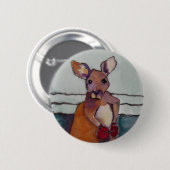"ボクシングカンガルー"、の-ボタン 缶バッジ (正面&裏面)