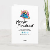 ボクシングカンガロ誕生日 カード (裏面)