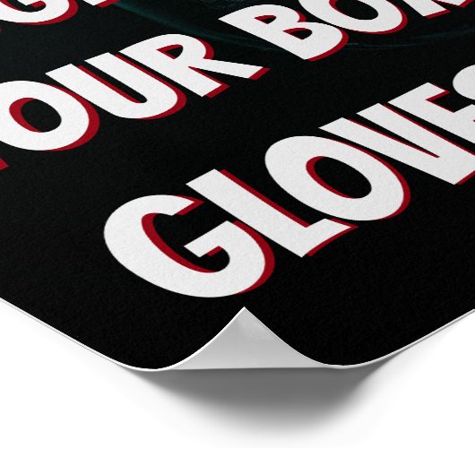 ボクシングガールトレーニングやる気を起こさせる引用文 ポスター (角)