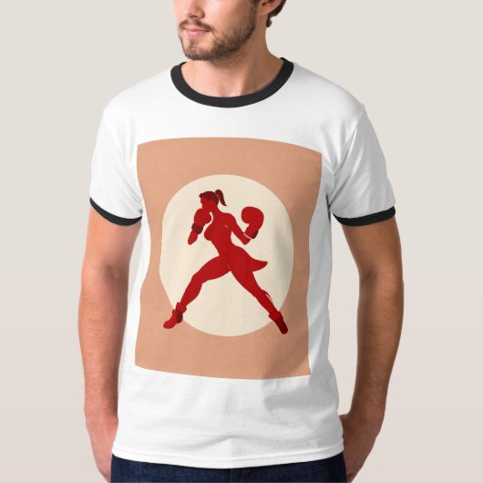 ボクシングガールパワーTシャツ Tシャツ (正面)