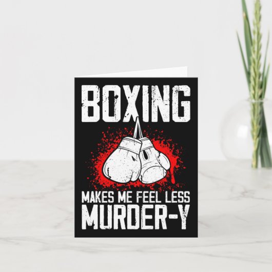 ボクシングキックおもしろいボクサーサヴェートmma武術アーツキック カード (正面)