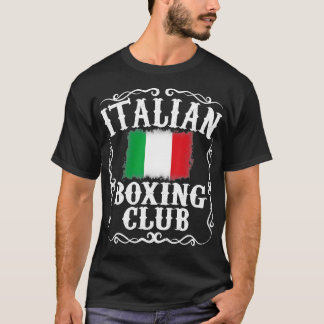 ボクシングクイタリアンラブヴィンテージボクサーイタリア国旗のギフト Tシャツ
