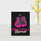 ボクシングクイーンキックボクサーキックボクシングボクシンググローブボー カード (黄色い花)