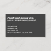 ボクシングクラブ 名刺 (裏面)