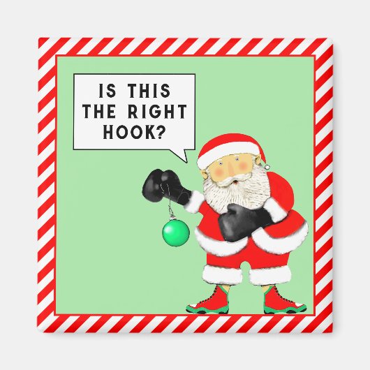 ボクシングクリスマスストッキングスタッフホリデーギフト マグネット (正面)