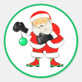 ボクシングクリスマス ラウンドシール