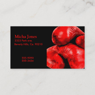 ボクシンググラブのボクサーのグランジなスタイル 名刺