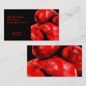 ボクシンググラブのボクサーのグランジなスタイル 名刺 (正面/裏面)