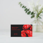 ボクシンググラブのボクサーのグランジなスタイル 名刺 (スタンド正面)