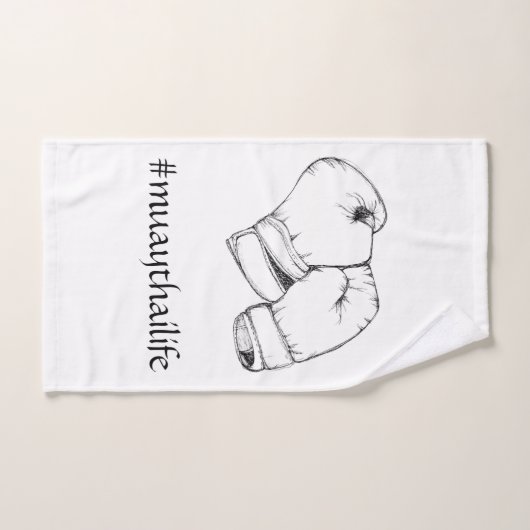 ボクシンググラブのムエタイ ハンドタオル (ハンドタオル)