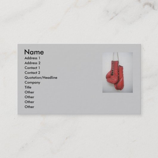 ボクシンググラブの名刺 名刺 (正面)