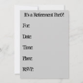 ボクシンググラブの退職のパーティの招待状 招待状 (裏面)