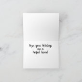 ボクシンググローブのデザインのクリスマスカード カード (内部)