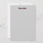 ボクシンググローブのバチェラーパーティー招待状 招待状 (裏面)