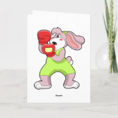 ボクシンググローブを付けたウサギ カード (裏面)