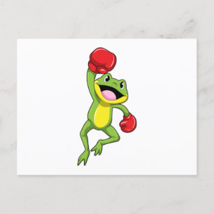 ボクシンググローブを付けたカエル ポストカード