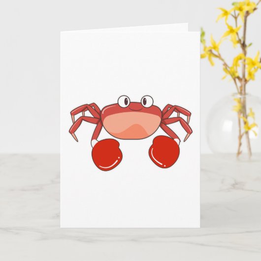 ボクシンググローブを付けたタコ カード (黄色い花)