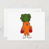 ボクシンググローブを付けたボクサーとしてのニンジン ポストカード (正面/裏面)