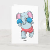 ボクシンググローブを付けたボクシングの象 カード (裏面)