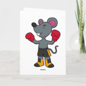 ボクシンググローブを履いたボクサーとしてのマウス カード (裏面)