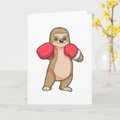 ボクシンググローブを着けたコアラ カード (黄色い花)