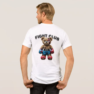 ボクシンググローブを着けた荒々しいテディベア トライブレンドTシャツ