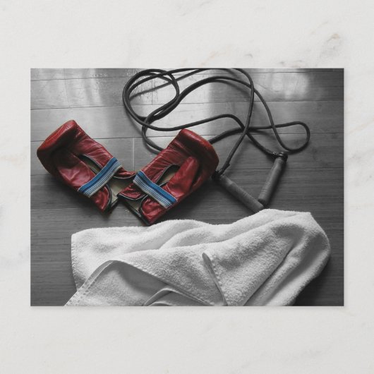 ボクシンググローブアンドジムトレーニング ポストカード (正面)