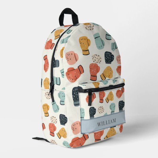 ボクシンググローブベージュキッズ新学期 プリントバックパック (裏面左端)