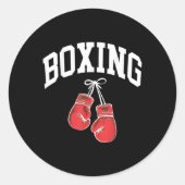 ボクシンググローブボクサーグラフィック ラウンドシール (正面)