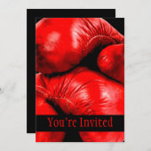 ボクシンググローブボクサーグランジスタイル 招待状 (正面/裏面)