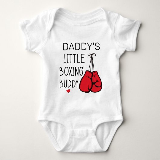 ボクシンググローブ – キックボクシング – パパのボクシングバディ ベビーボディスーツ (正面)