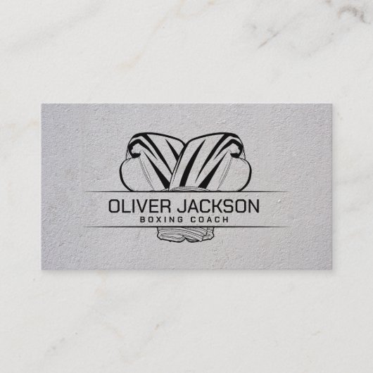 ボクシングコーチクールミニマル 名刺 (正面)