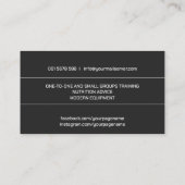 ボクシングコーチクールミニマル 名刺 (裏面)