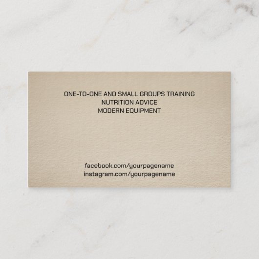 ボクシングコーチグローブスケッチ 名刺 (裏面)