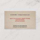 ボクシングコーチグローブスケッチ 名刺 (裏面)