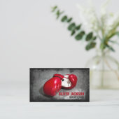 ボクシングコーチレッドグローブスケッチ 名刺 (スタンド正面)