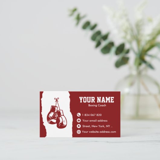 ボクシングコーチ名刺 名刺 (スタンド正面)
