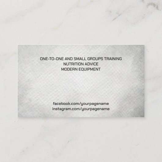 ボクシングコーチ手袋ウォーターカラーインクアート 名刺 (裏面)