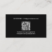 ボクシングコーチ白と赤の手袋 名刺 (裏面)