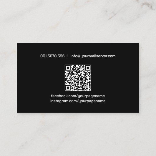 ボクシングコーチ白と赤の手袋 名刺 (裏面)