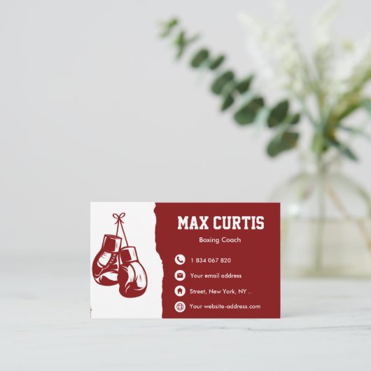 ボクシングコーチ 名刺 (スタンド正面)