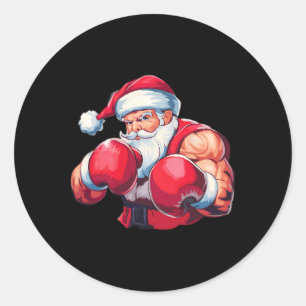 ボクシングサンタクロースボクサーボクシングクリスマスボクサーXm ラウンドシール