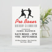 ボクシングシルエットバースデーパーティー 招待状 (スタンド正面)