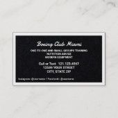 ボクシングジムプレミアム 名刺 (裏面)