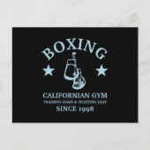 ボクシングジム、プロ手袋 ポストカード (正面)