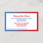 ボクシングジム 名刺 (裏面)