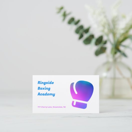 ボクシングジムQR 名刺 (スタンド正面)