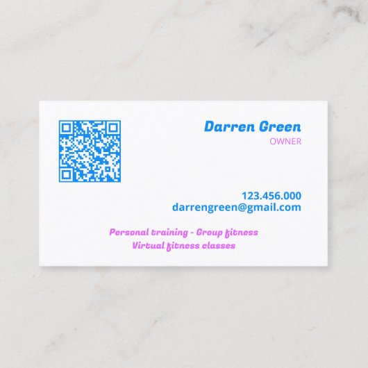 ボクシングジムQR 名刺 (裏面)