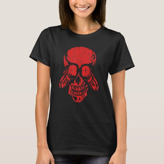 ボクシングスカルグラフィックティーズBoxer Skeleton Hallowee Tシャツ (正面)